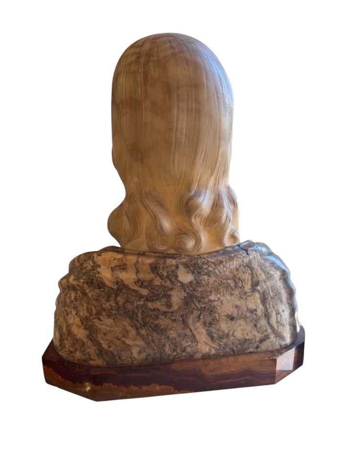 Signed Marble bust of Jesus Christ