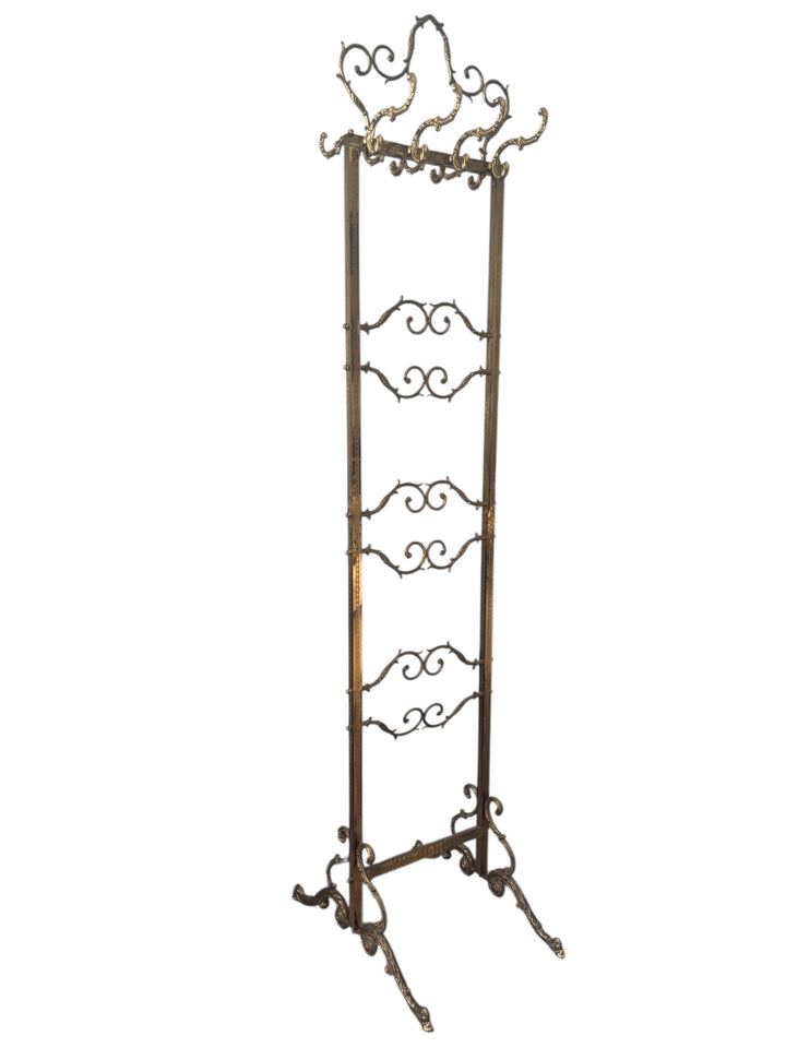 Brass Coat Rack in Hollywood Regency Style