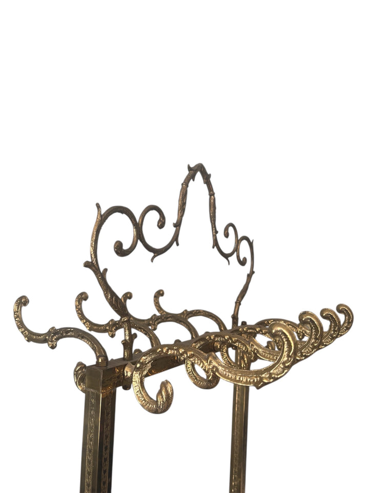 Brass Coat Rack in Hollywood Regency Style