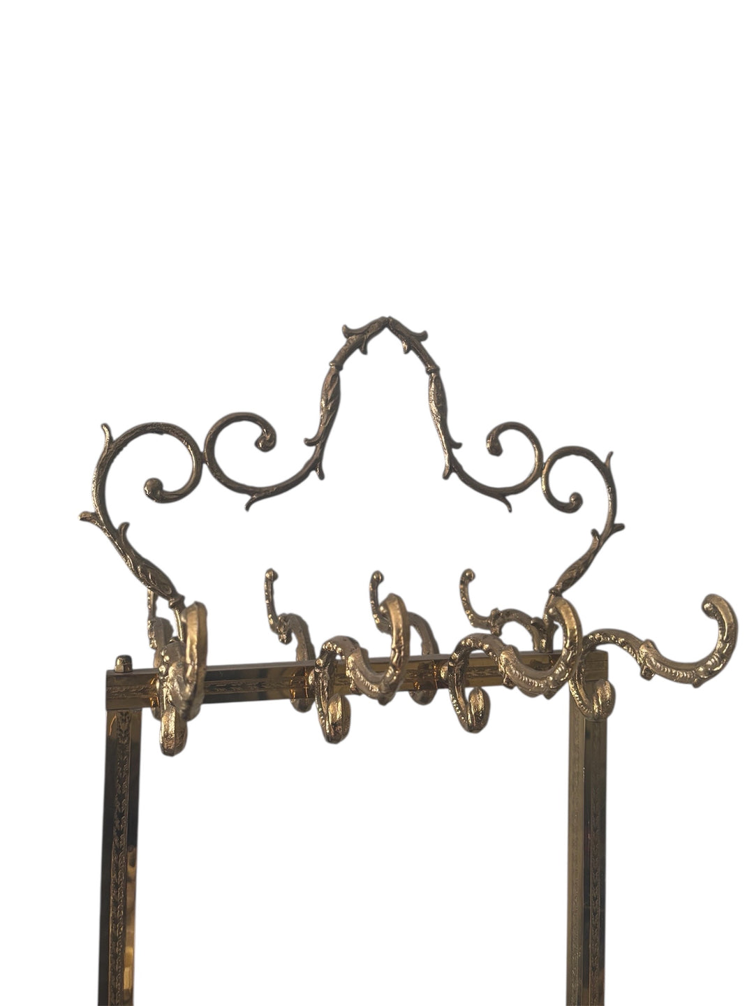 Brass Coat Rack in Hollywood Regency Style